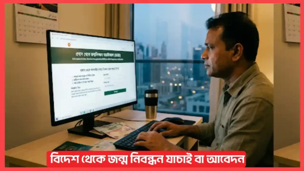 বিদেশ থেকে জন্ম নিবন্ধন যাচাই বা আবেদন
